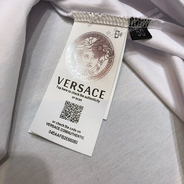 Versace男短袖 範思哲2020新款男裝 重工釘珠片T恤  tzy2391